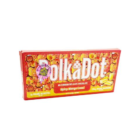 PolkaDot Organic Mushroom Infused Spicy Mango Lassi 5000mg (5g) Chocolate Bar