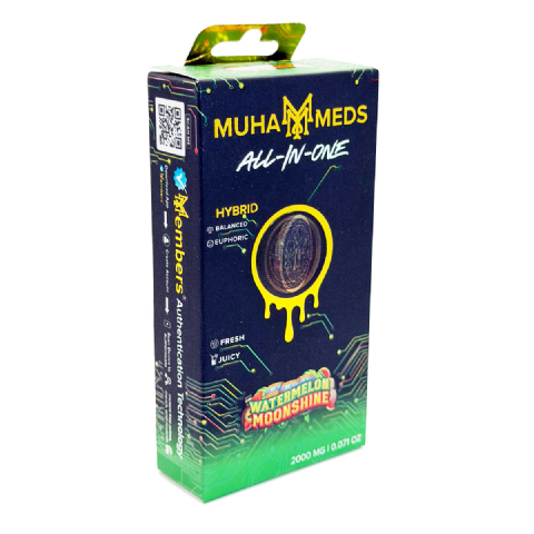 Muha Meds All-In-One Watermelon Moonshine (Hybrid) 2 Grams (2g) Disposable Vape