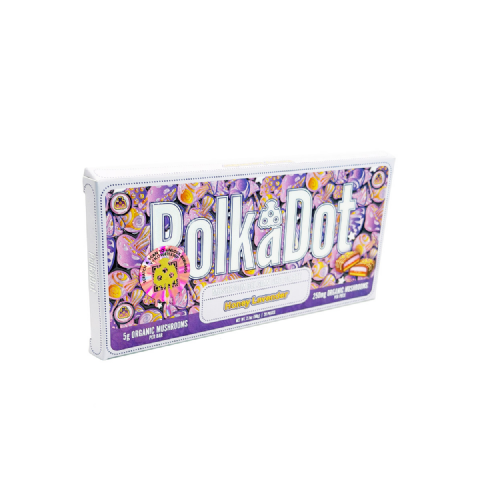PolkaDot Organic Mushroom Infused Honey Lavender 5000mg (5g) Chocolate Bar