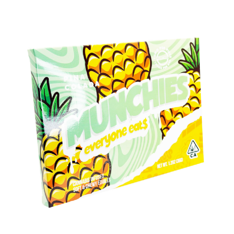 Munchies Cannabis Infused Soft & Chewy Pina Colada 100mg (10x10mg) Edible Gummies