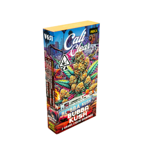 Cali Clear Liquid Diamonds Bubba Kush (Indica) 2 Grams (2g) Disposable Vape