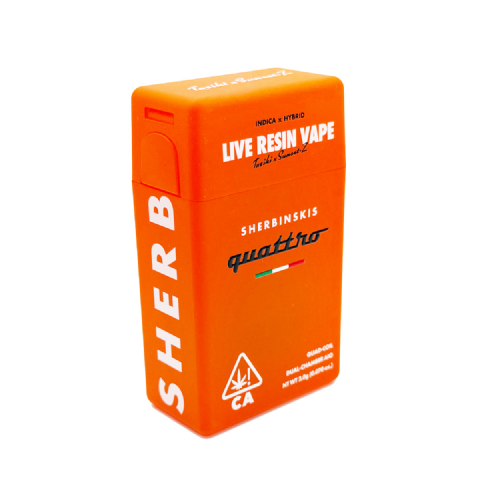 Sherbinskis Quattro Live Resin Tasiki (Indica) / Sunset Z (Hybrid) 2 Grams (2g) Disposable Vape