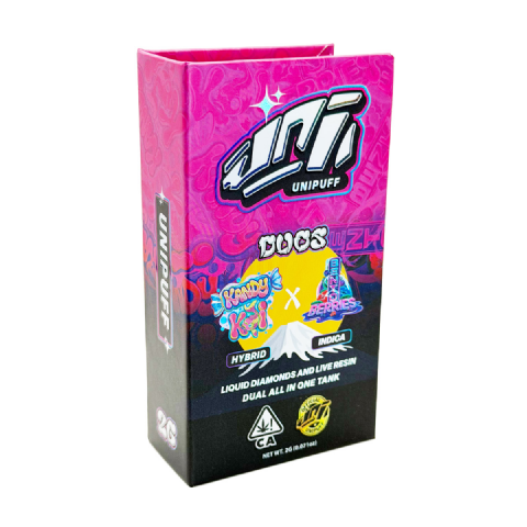 UniPuff Duos Kandy Kei (Hybrid) / Bento Berries (Indica) 2 Grams (2g) Disposable Vape