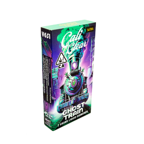 Cali Clear Liquid Diamonds Ghost Train (Sativa) 2 Grams (2g) Disposable Vape