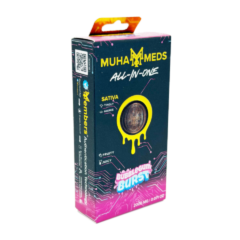 Muha Meds All-In-One Bubblegum Burst (Sativa) 2 Grams (2g) Disposable Vape
