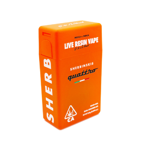 Sherbinskis Quattro Live Resin D-31 (Indica) / Z-Head (Indica) 2 Grams (2g) Disposable Vape