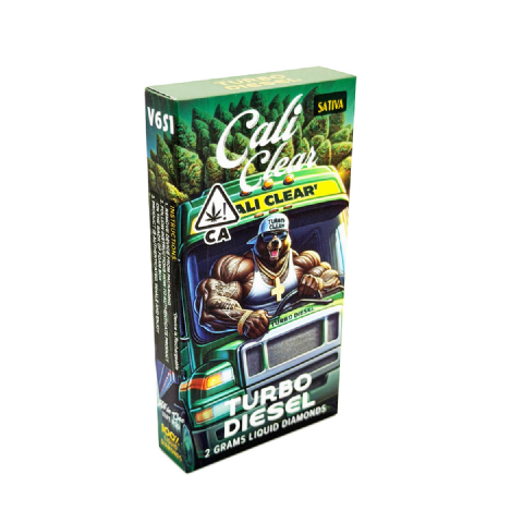 Cali Clear Liquid Diamonds Turbo Diesel (Sativa) 2 Grams (2g) Disposable Vape