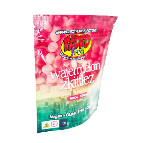 Faded Fruit Medicated Infused Watermelon Zkittlez (Indica) 1000mg Edible Gummies