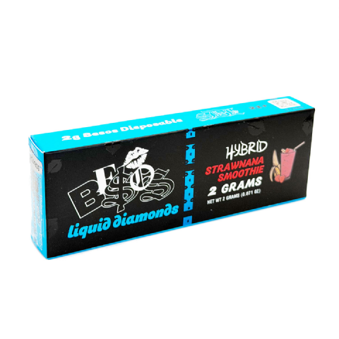 Besos Liquid Diamonds Strawnana Smoothie (Hybrid) 2 Grams (2g) Disposable Vape