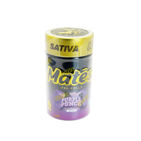 Muha Meds Mates Purple Punch (Sativa) 6 Grams (6g) Infused Pre-Rolls (5-Pack)