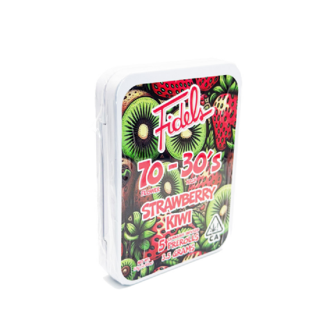Fidel 70/30s Flower Hash Strawberry Kiwi 3.5 Grams (3.5g) Cannabis Infused Pre-Rolls (5-Pack)