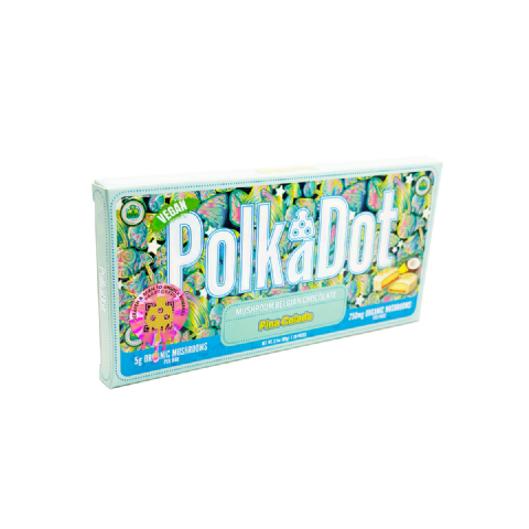 PolkaDot Organic Mushroom Infused Pina Colada 5000mg (5g) Chocolate Bar