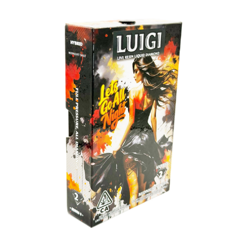 Luigi Live Resin Liquid Diamond Bundle Midnight Twist (Hybrid) 2 Grams (2g) Disposable Vape