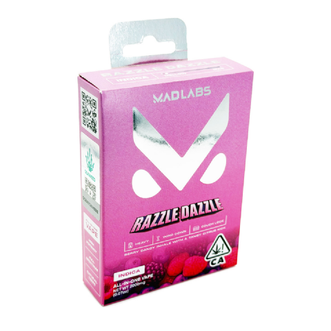 Mad Labs All In One Cannabis Razzle Dazzle (Indica) 2 Grams (2g) Disposable Vape