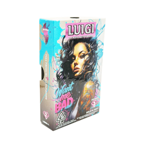 Luigi Live Resin Liquid Diamond Bundle Wild N Hot (Sativa) 2 Grams (2g) Disposable Vape
