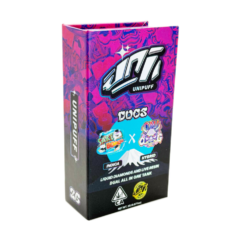 UniPuff Duos Sake Bomb (Indica) / Oni OG (Hybrid) 2 Grams (2g) Disposable Vape