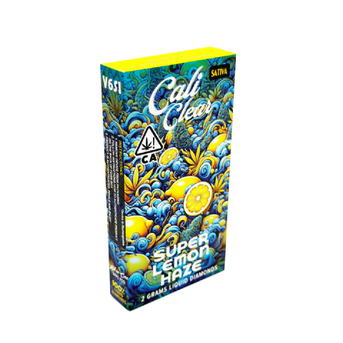 Cali Clear Liquid Diamonds Super Lemon Haze (Sativa) 2 Grams (2g) Disposable Vape