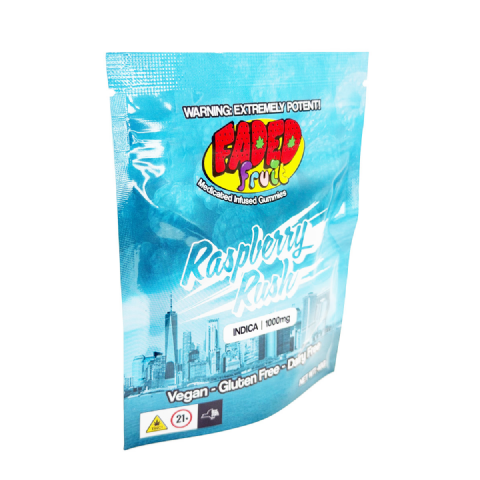 Faded Fruit Medicated Infused Raspberry Rush (Indica) 1000mg Edible Gummies