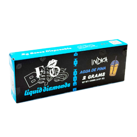 Besos Liquid Diamonds Agua de Pina (Indica) 2 Grams (2g) Disposable Vape