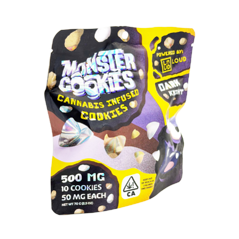 Loud Brandz Monster Cookies Dark Knight Cannabis Infused 500mg (10x50mg) Edible Cookies