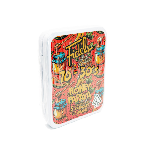 Fidel 70/30s Flower Hash Honey Papaya 3.5 Grams (3.5g) Cannabis Infused Pre-Rolls (5-Pack)