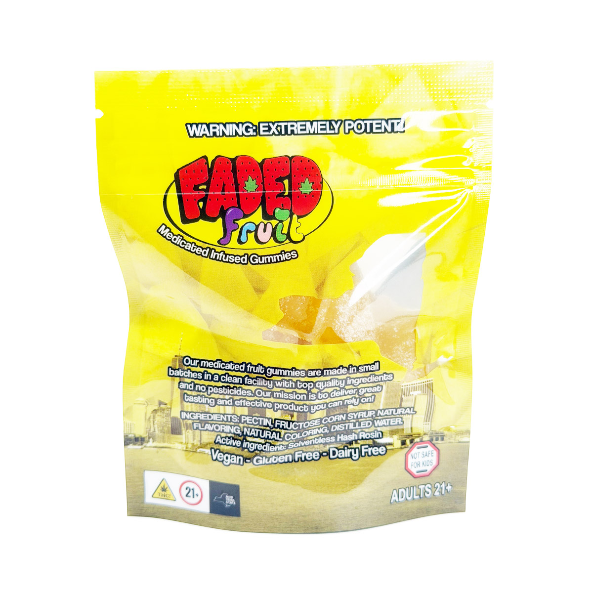 Faded Fruit Medicated Infused Pineapple Express (Sativa) 1000mg Edible Gummies