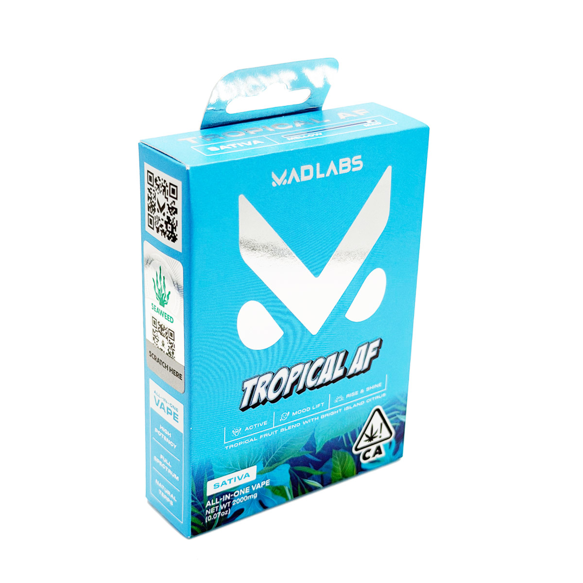 Mad Labs All In One Cannabis Tropical AF (Sativa) 2 Grams (2g) Disposable Vape