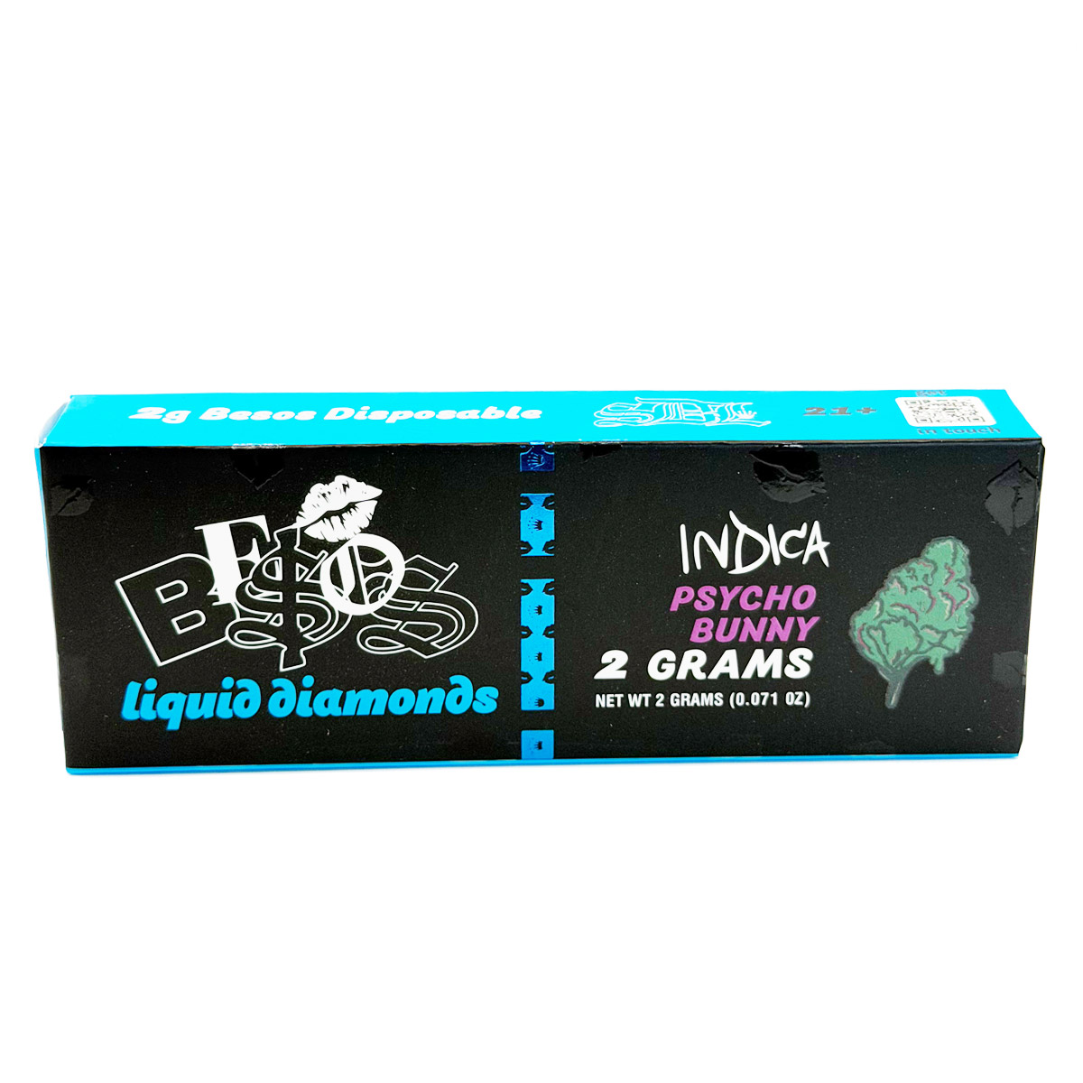 Besos Liquid Diamonds Psycho Bunny (Indica) 2 Grams (2g) Disposable Vape