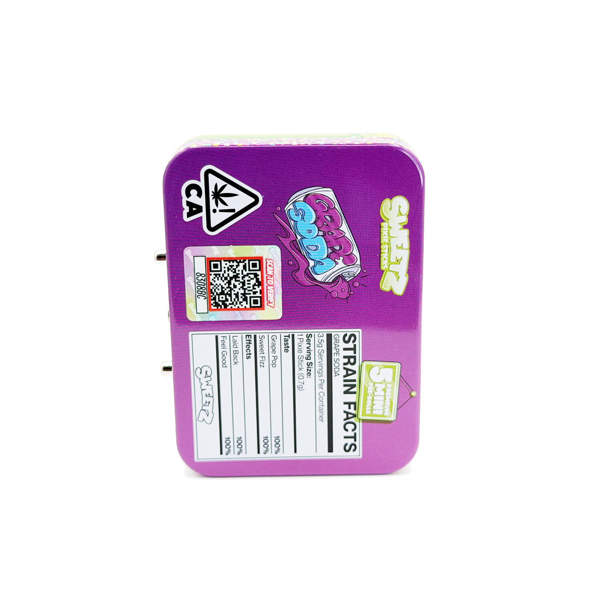 Sweetz Pixie Sticks Grape Soda 3.5 Grams (3.5g) Premium Cannabis Infused Pre-Rolls (5-Pack)