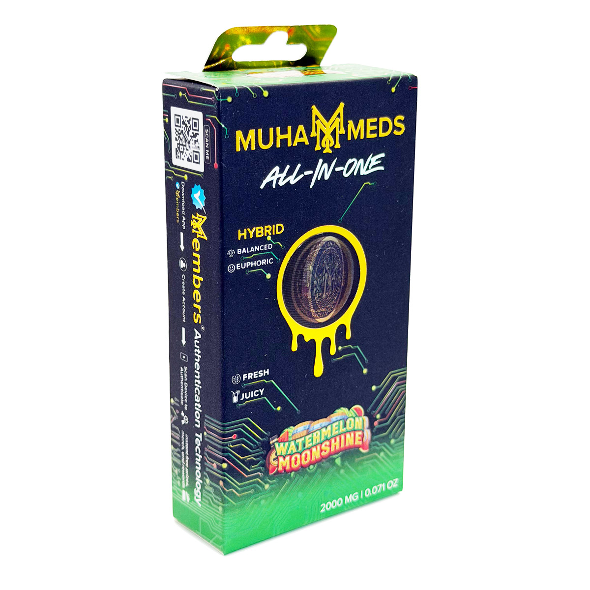 Muha Meds All-In-One Watermelon Moonshine (Hybrid) 2 Grams (2g) Disposable Vape