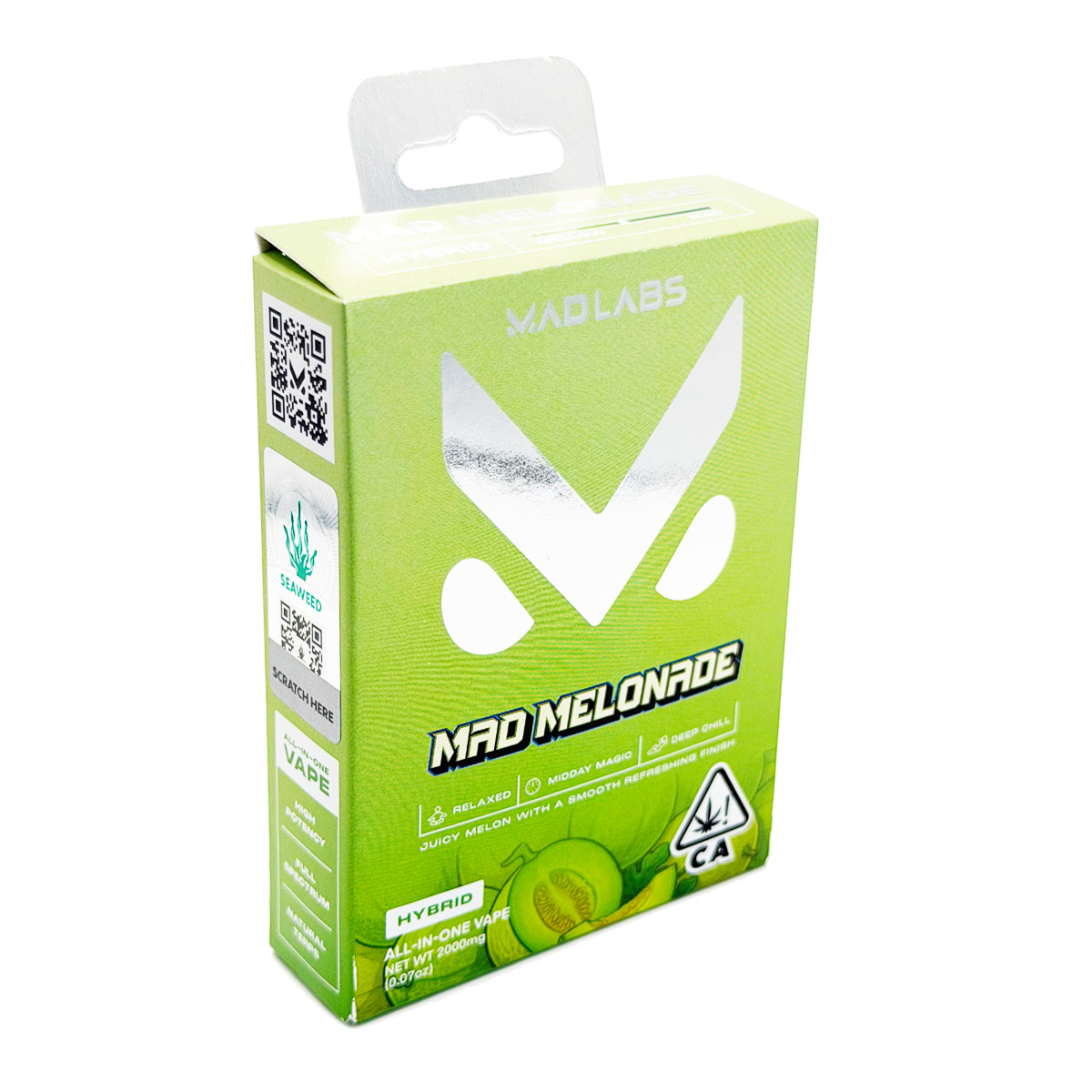 Mad Labs All In One Cannabis Mad Melonade (Hybrid) 2 Grams (2g) Disposable Vape