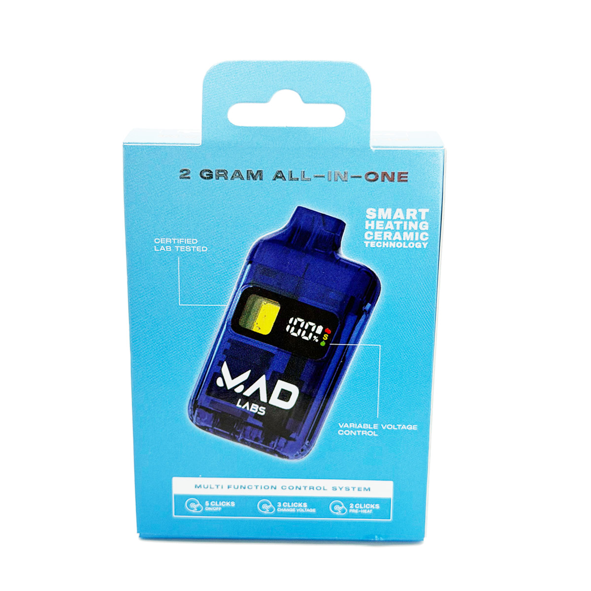 Mad Labs All In One Cannabis Blueberry Dream (Sativa) 2 Grams (2g) Disposable Vape