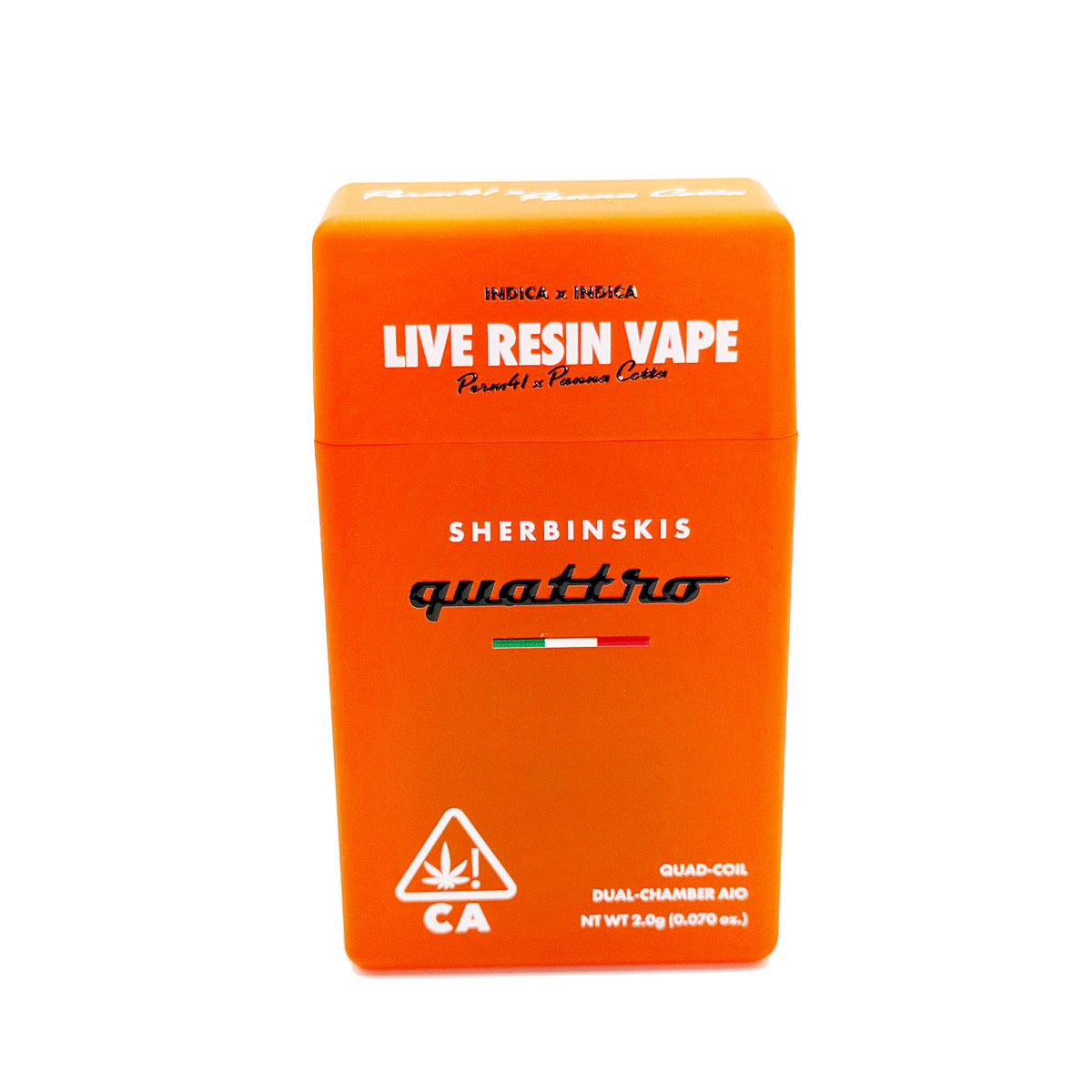 Sherbinskis Quattro Live Resin Perm41 (Indica) / Panna Cotta (Indica) 2 Grams (2g) Disposable Vape