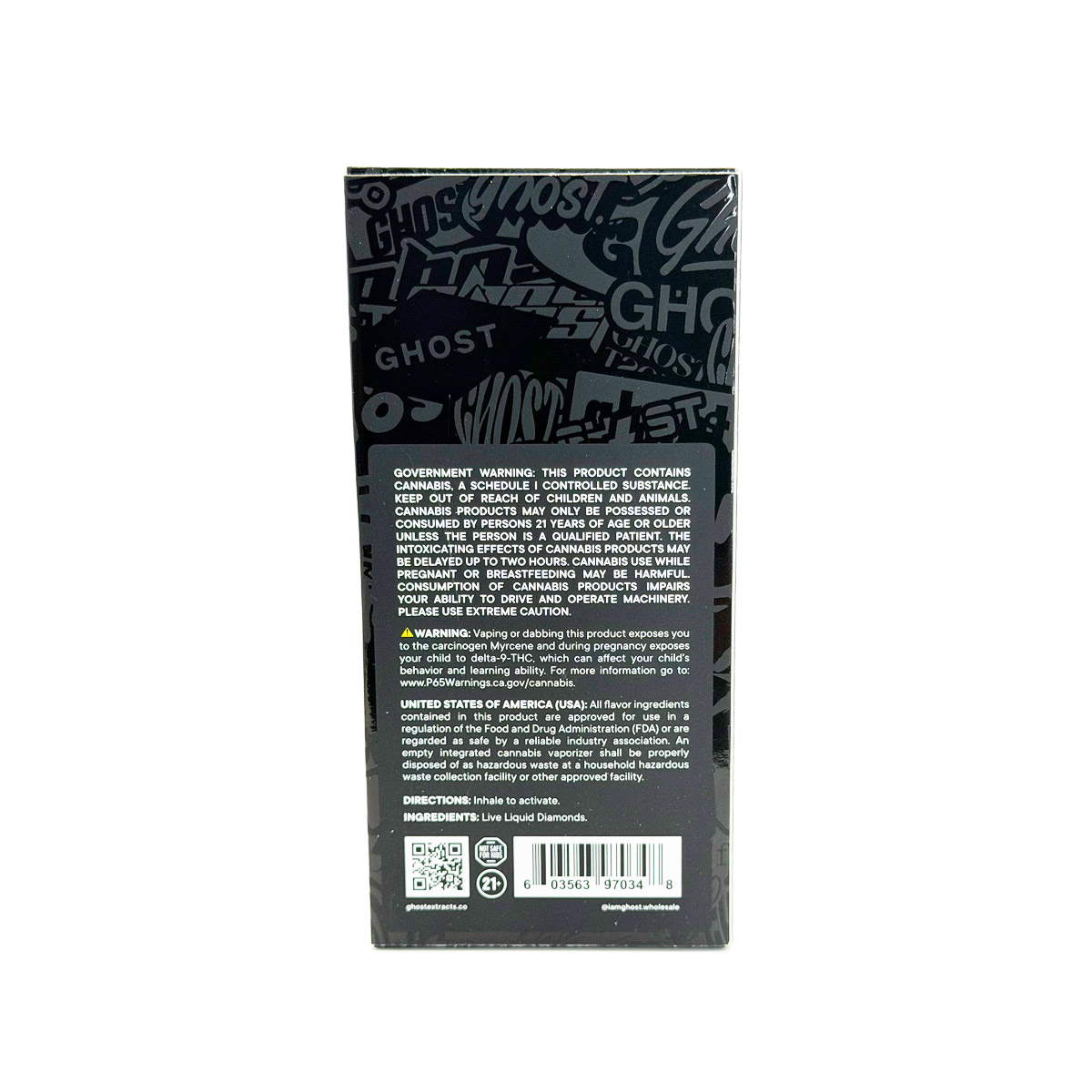 Ghost Live Liquid Diamonds All-in-One Tropic Burst (Hybrid) 2 Grams (2g) Disposable Vape