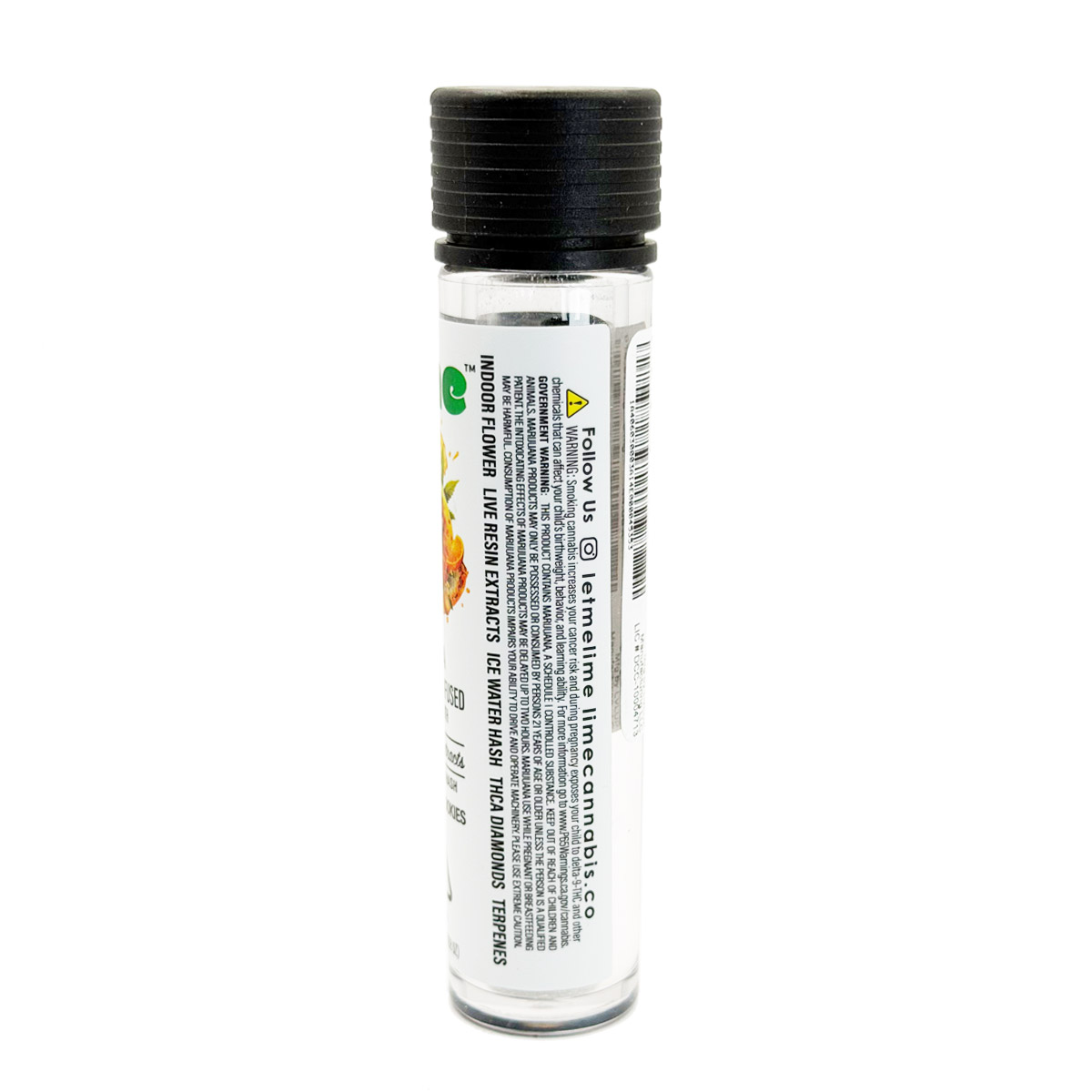 Lime Live Resin Extract Ice Water Hash Mandarin Cookies 2.15 Grams (2.15g) Ultra THCa Infused Pre-Roll (1-Pack)
