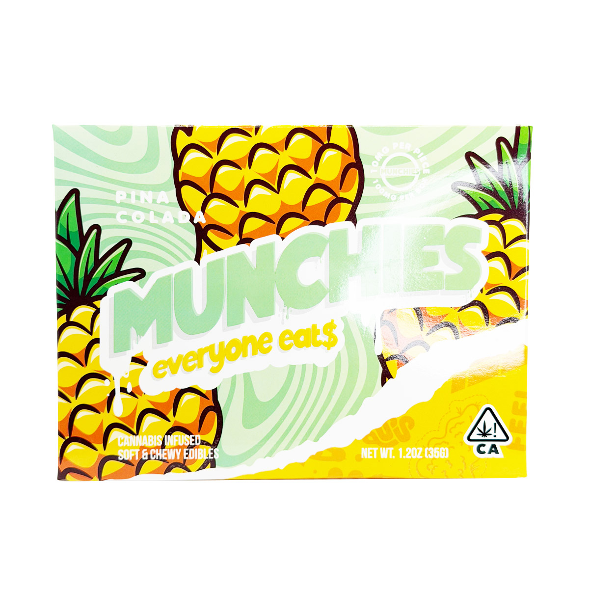 Munchies Cannabis Infused Soft & Chewy Pina Colada 100mg (10x10mg) Edible Gummies
