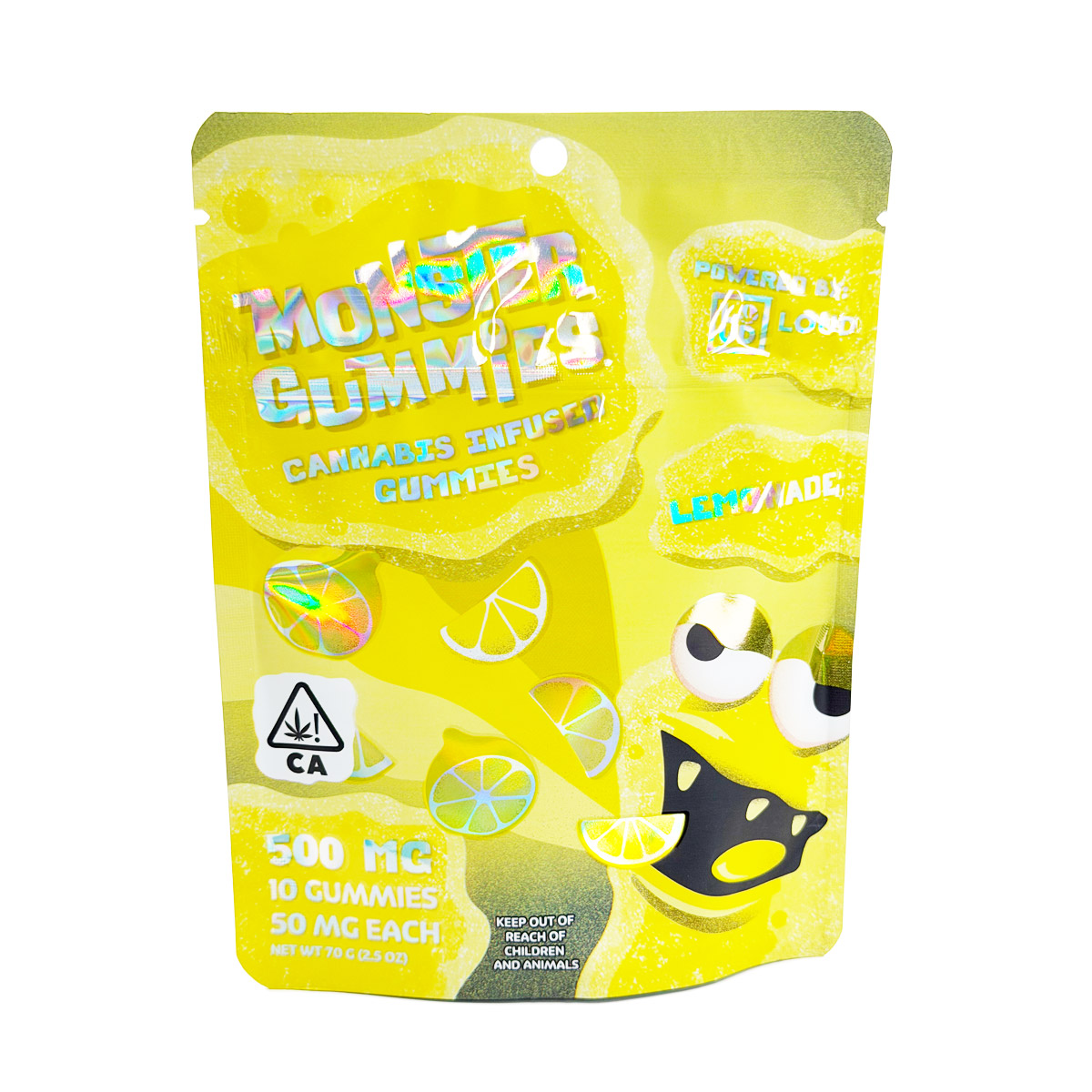 Loud Brandz Monster Cannabis Infused Lemonade 500mg (10x50mg) Edible Gummies