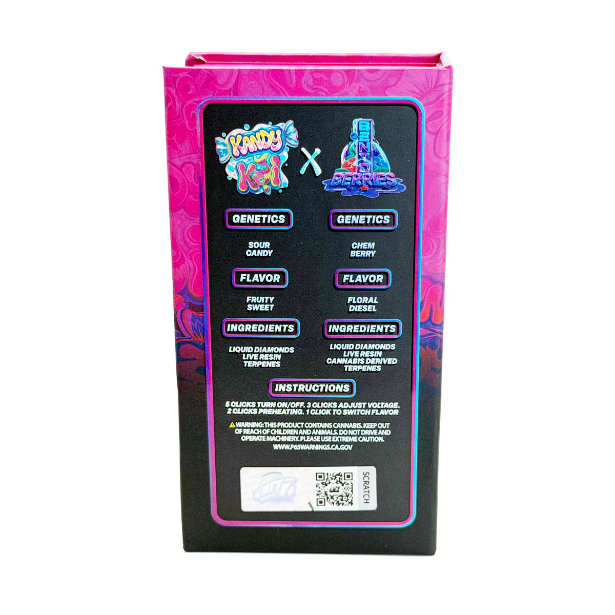 UniPuff Duos Kandy Kei (Hybrid) / Bento Berries (Indica) 2 Grams (2g) Disposable Vape