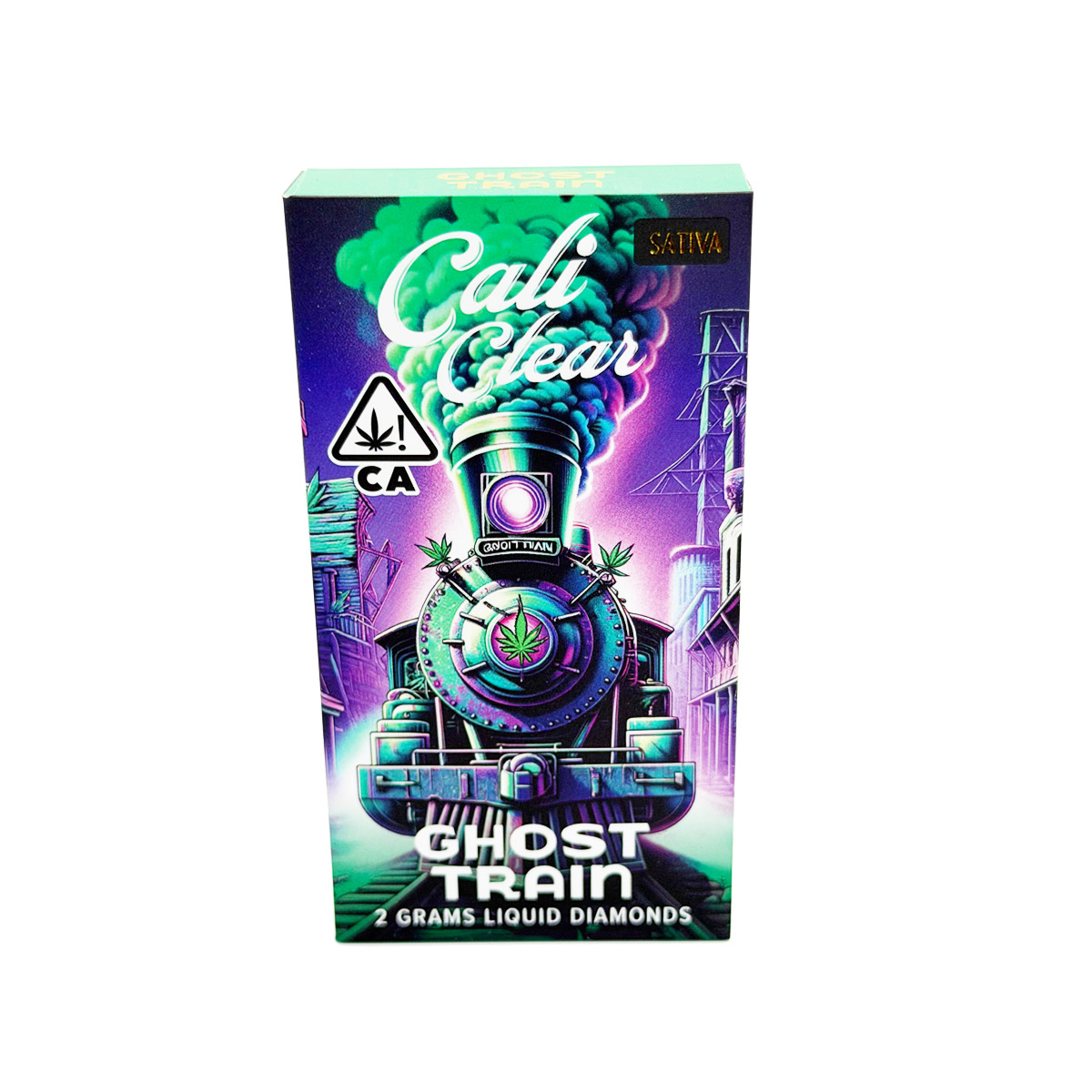 Cali Clear Liquid Diamonds Ghost Train (Sativa) 2 Grams (2g) Disposable Vape