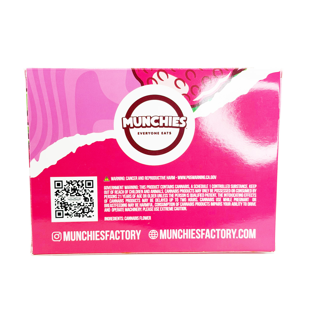 Munchies Cannabis Infused Soft & Chewy Raspberry Slush 100mg (10x10mg) Edible Gummies
