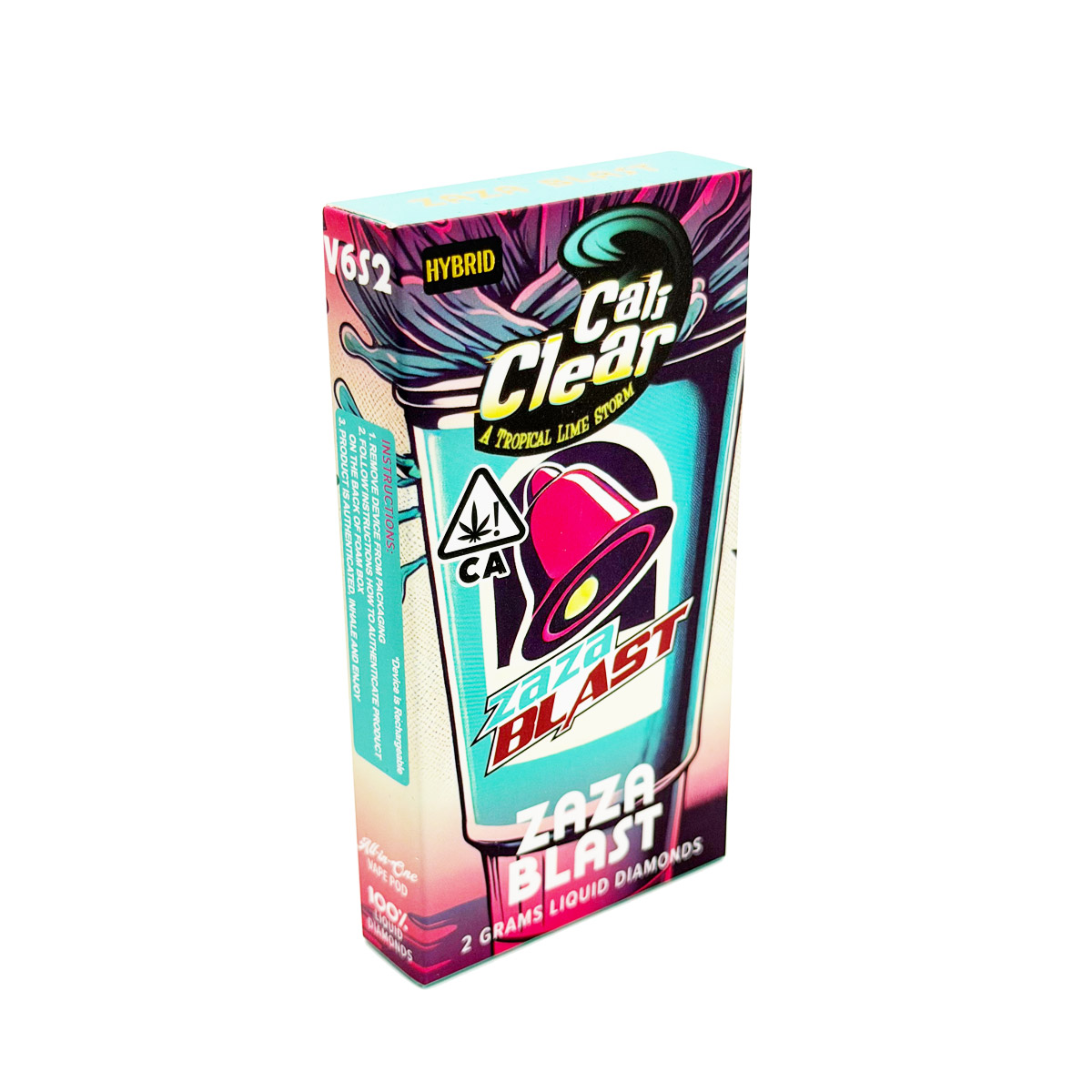 Cali Clear Liquid Diamonds Zaza Blast (Hybrid) 2 Grams (2g) Disposable Vape