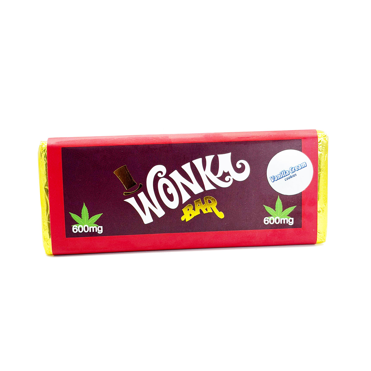 Wonka Bar Cannabis Infused Vanilla Cream Cookies 6000mg Edible Chocolate Bar
