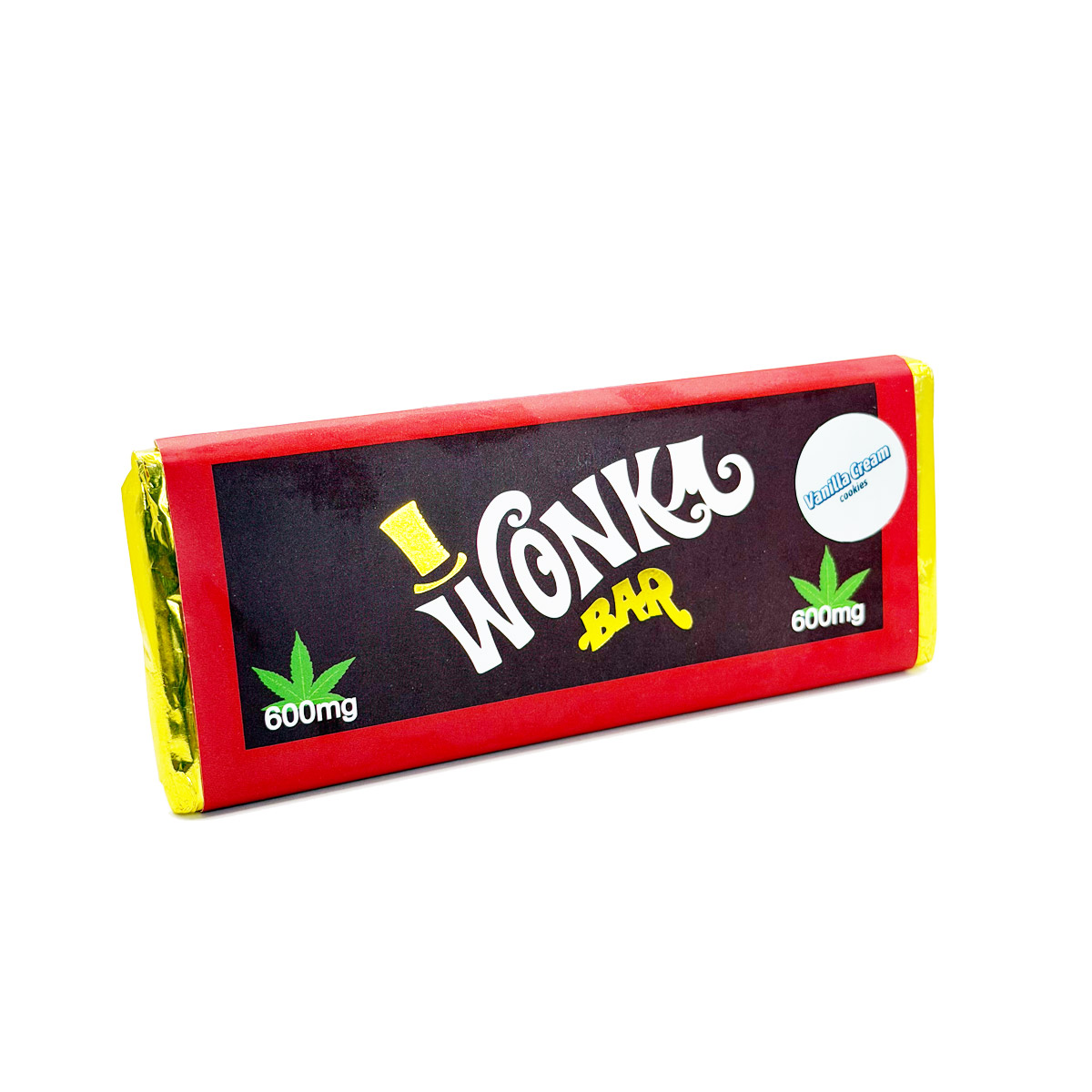 Wonka Bar Cannabis Infused Vanilla Cream Cookies 6000mg Edible Chocolate Bar
