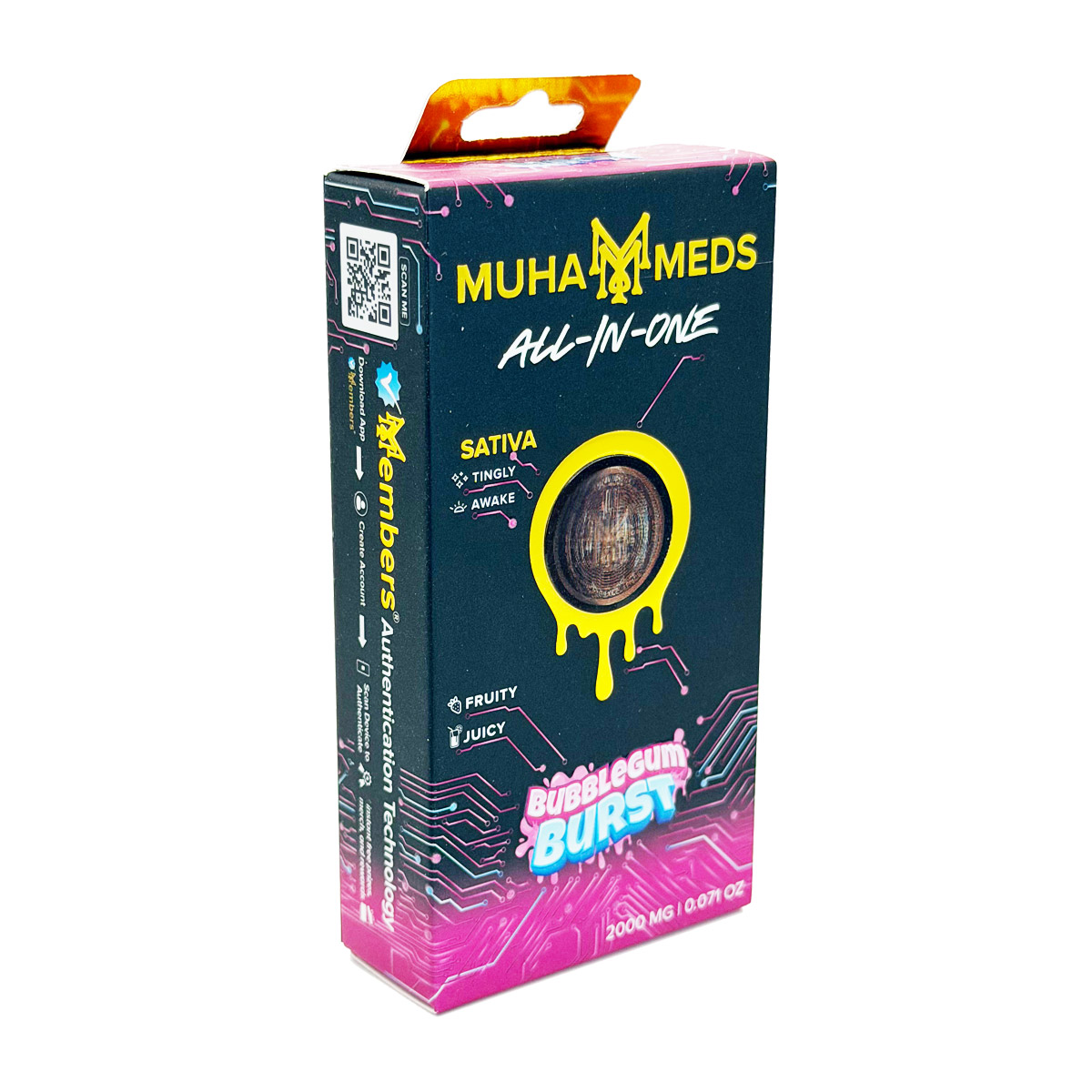 Muha Meds All-In-One Bubblegum Burst (Sativa) 2 Grams (2g) Disposable Vape