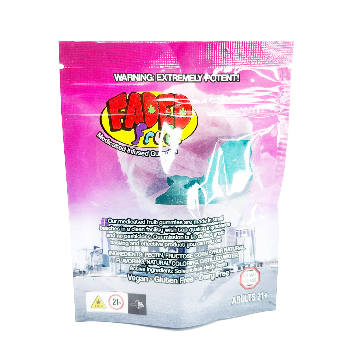 Faded Fruit Medicated Infused Cotton Candy Kush (Sativa) 1000mg Edible Gummies