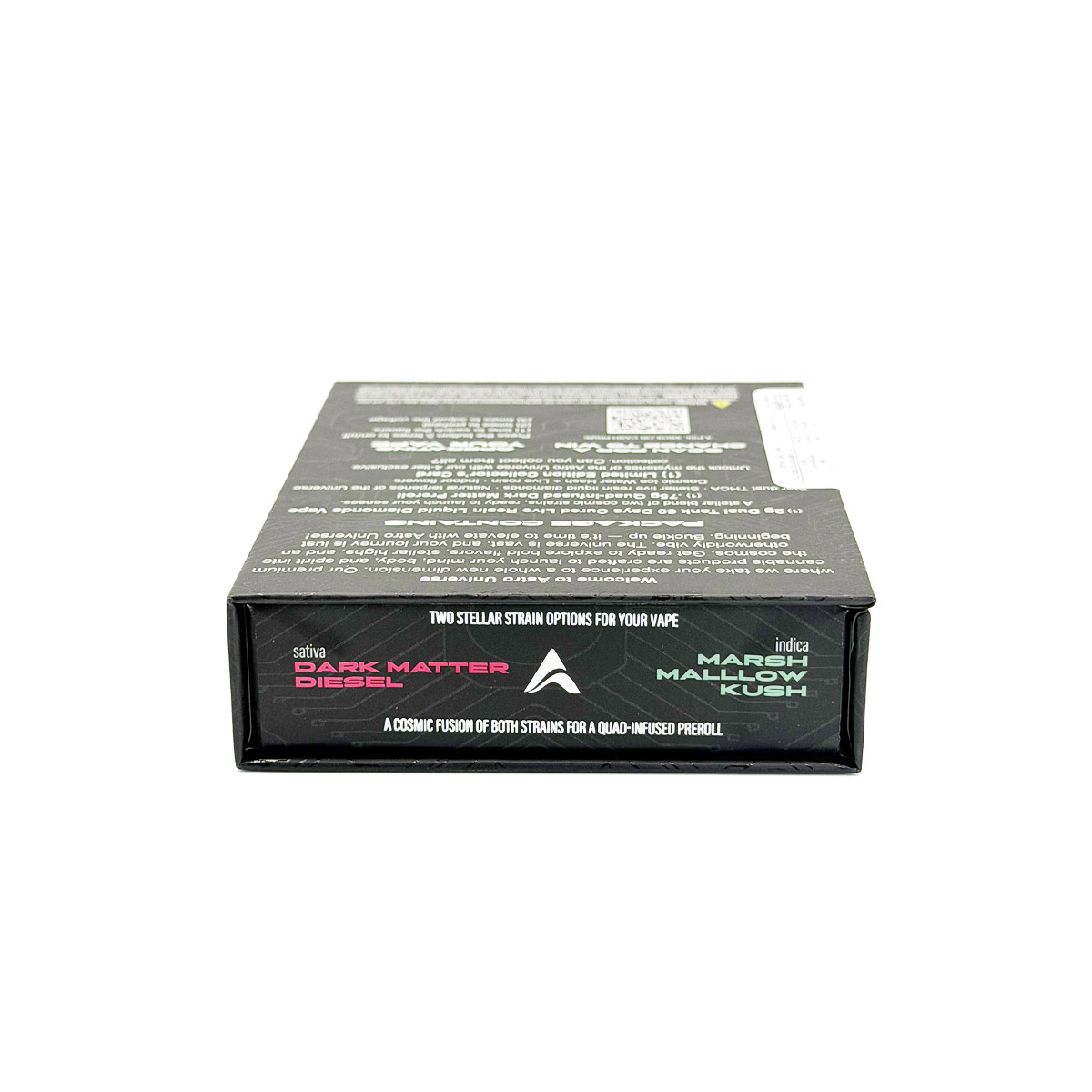 Astro Universe Dark Matter Diesel (Sativa) / Marsh Mallow Kush (Indica) 2 Grams (2g) Dual Tank Disposable Vape