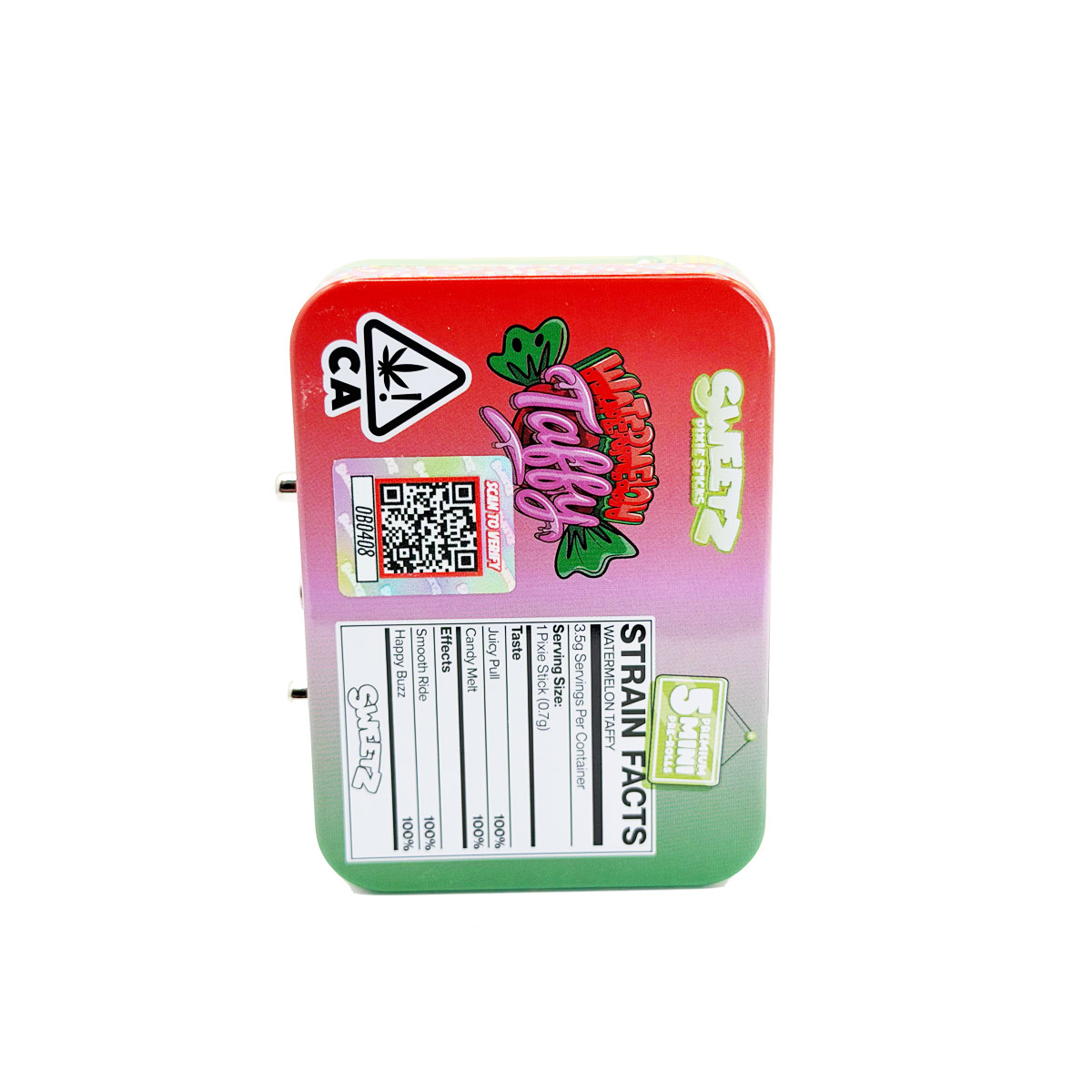 Sweetz Pixie Sticks Watermelon Taffy 3.5 Grams (3.5g) Premium Cannabis Infused Pre-Rolls (5-Pack)