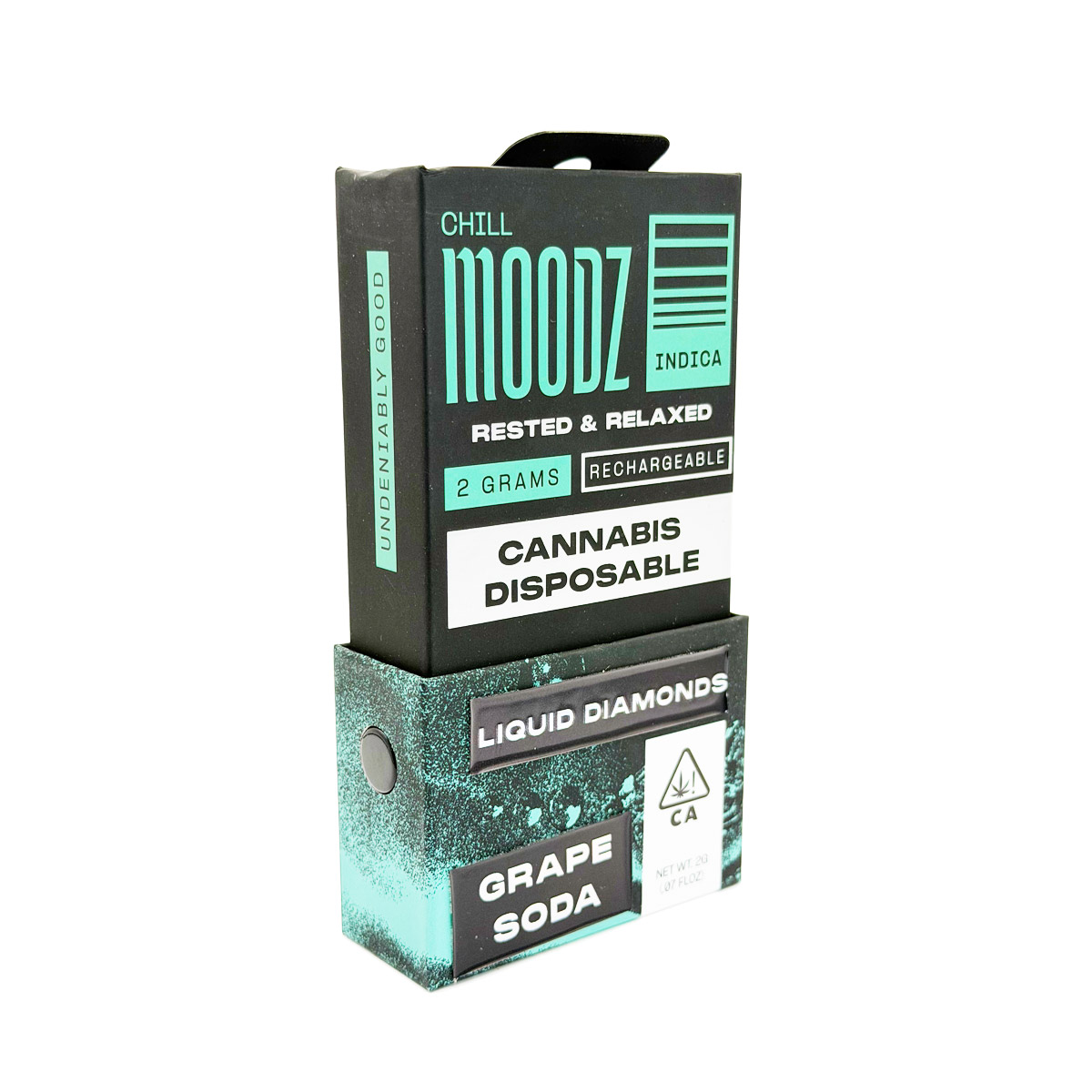Moodz Liquid Diamonds Rechargeable Grape Soda (Indica) 2 Grams (2g) Disposable Vape