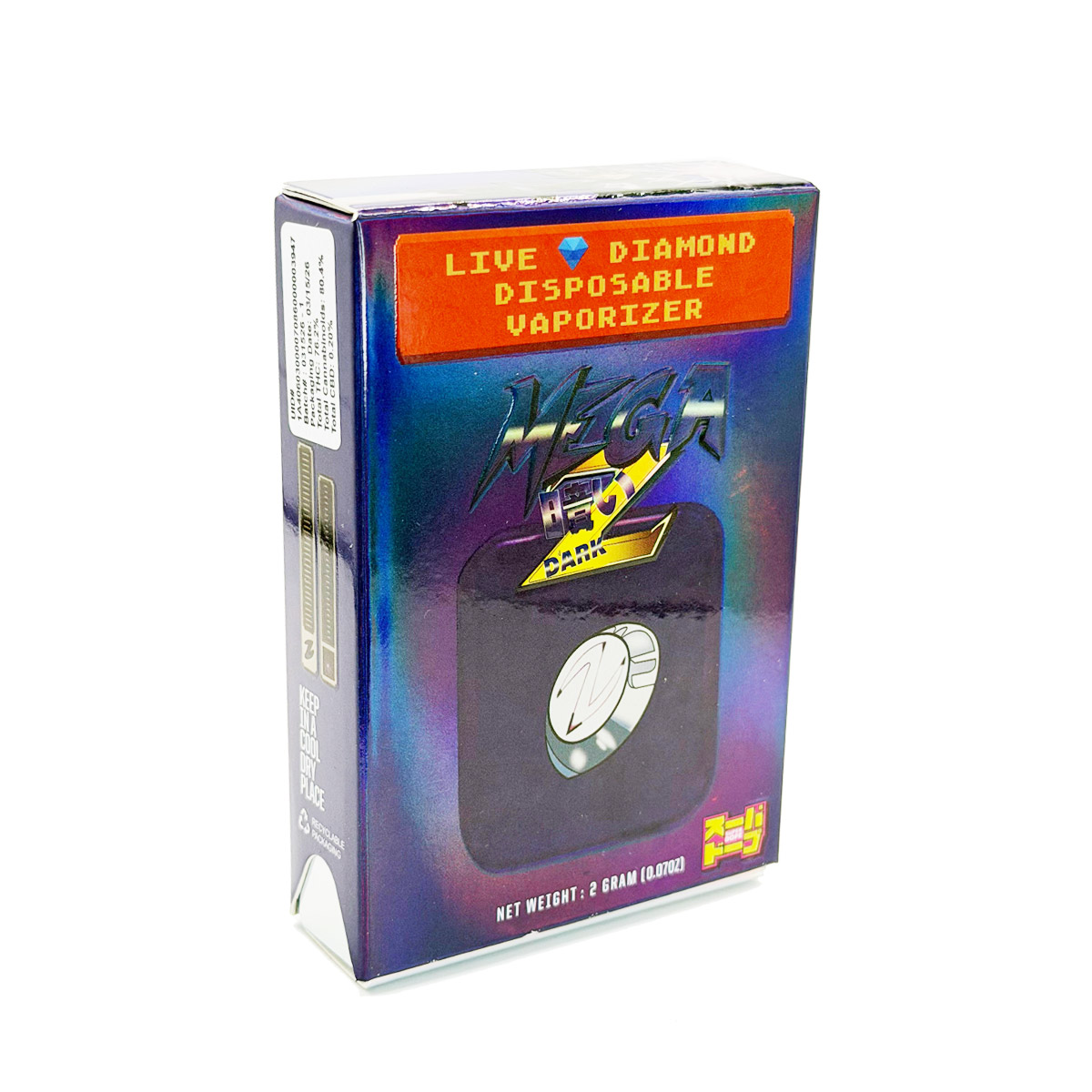 Super Dope Live Diamond Resin Mega Z Dark 2 Grams (2g) Disposable Vape