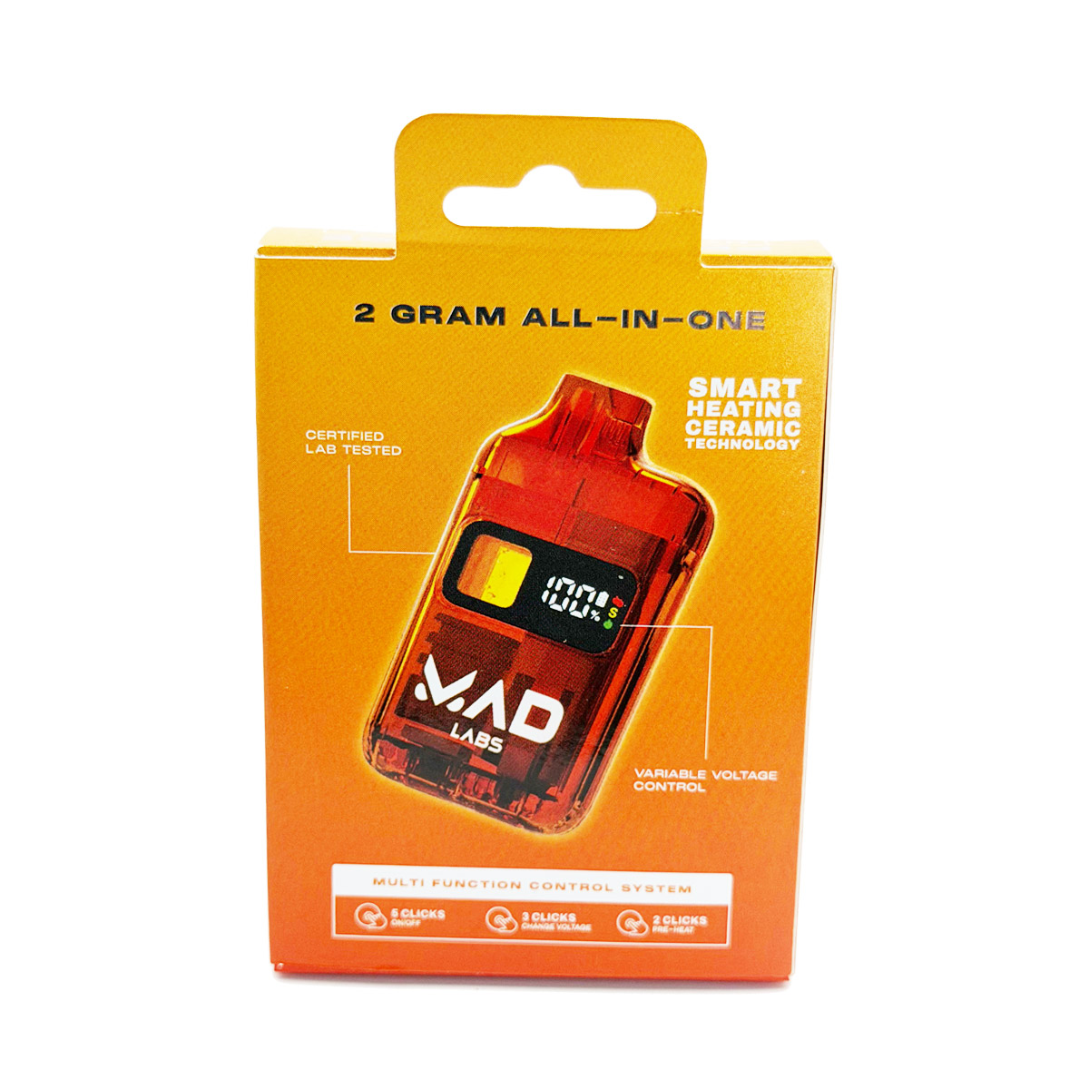 Mad Labs All In One Cannabis Peach Please (Hybrid) 2 Grams (2g) Disposable Vape
